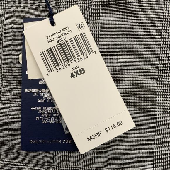 POLO Ralph Lauren Shirt Men 4XB Big Tall Black Glen Plaid Holiday Sun Valley NEW - Picture 4 of 8